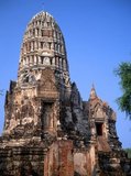 Wat Ratburana (Ratchaburana) was built in 1424 during the reign of King Borom Rachathirat II (Borommarachathirat II).<br/><br/>


Ayutthaya (Ayudhya) was a Siamese kingdom that existed from 1351 to 1767. Ayutthaya was friendly towards foreign traders, including the Chinese, Vietnamese (Annamese), Indians, Japanese and Persians, and later the Portuguese, Spanish, Dutch and French, permitting them to set up villages outside the city walls. In the sixteenth century, it was described by foreign traders as one of the biggest and wealthiest cities in the East. The court of King Narai (1656–1688) had strong links with that of King Louis XIV of France, whose ambassadors compared the city in size and wealth to Paris.