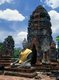 Thailand: Khmer-style prang and Buddha, Wat Phra Mahathat, Ayutthaya Historical Park