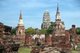 Thailand: Wat Mahathat with Wat Ratchaburana in the background, Ayutthaya Historical Park