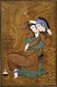 Iran: 'The Lovers'. Opaque watercolour painting by Riza Abbasi (c. 1565–1635), 1630